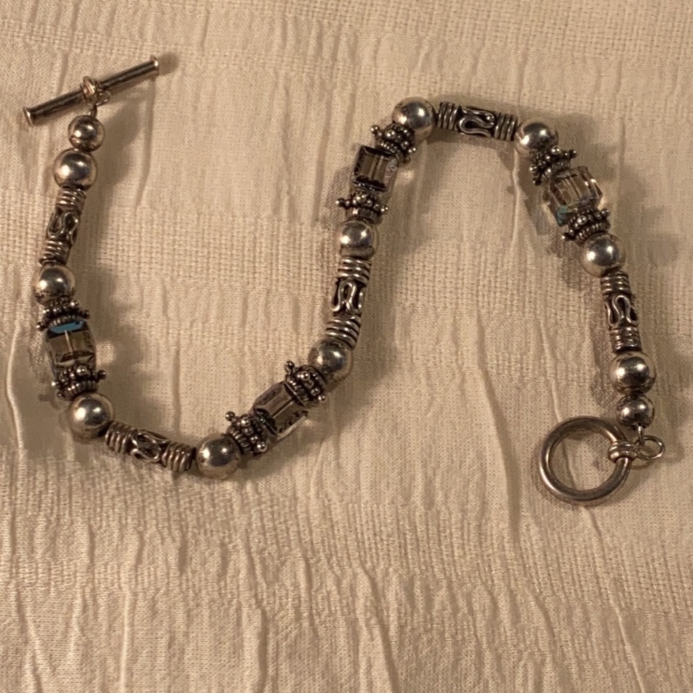 Sterling Silver Bracelet & Swarovski Crystals